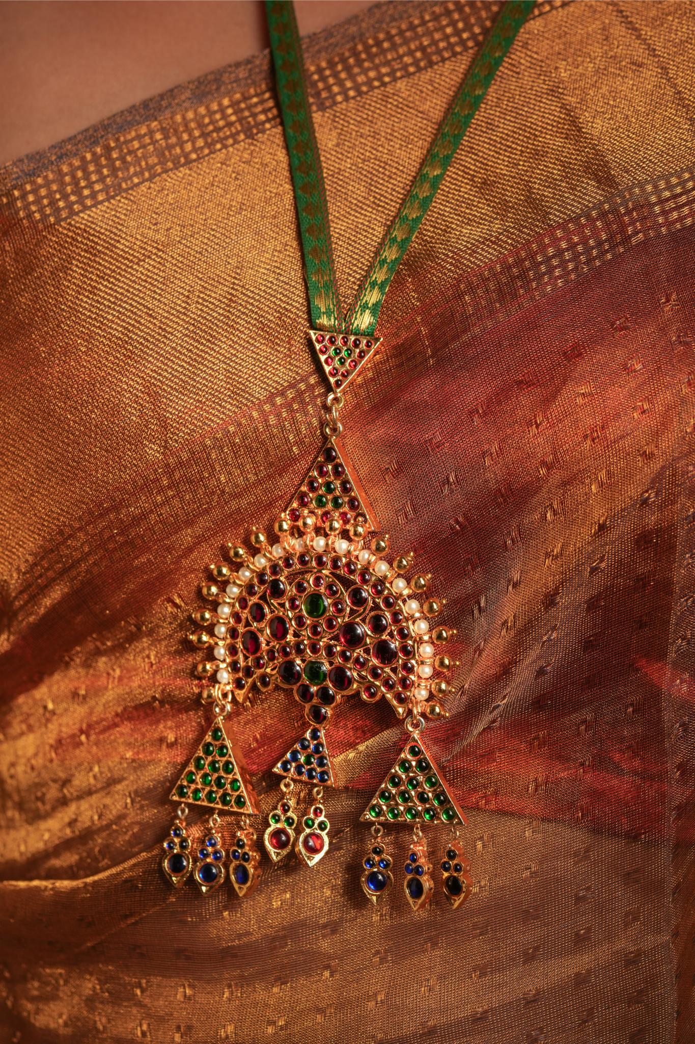 Statement Temple Necklace with Moon Motifs - CiceroniNecklaceAarika