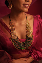 Statement Temple Necklace with Red Temple Beads - CiceroniNecklaceAarika