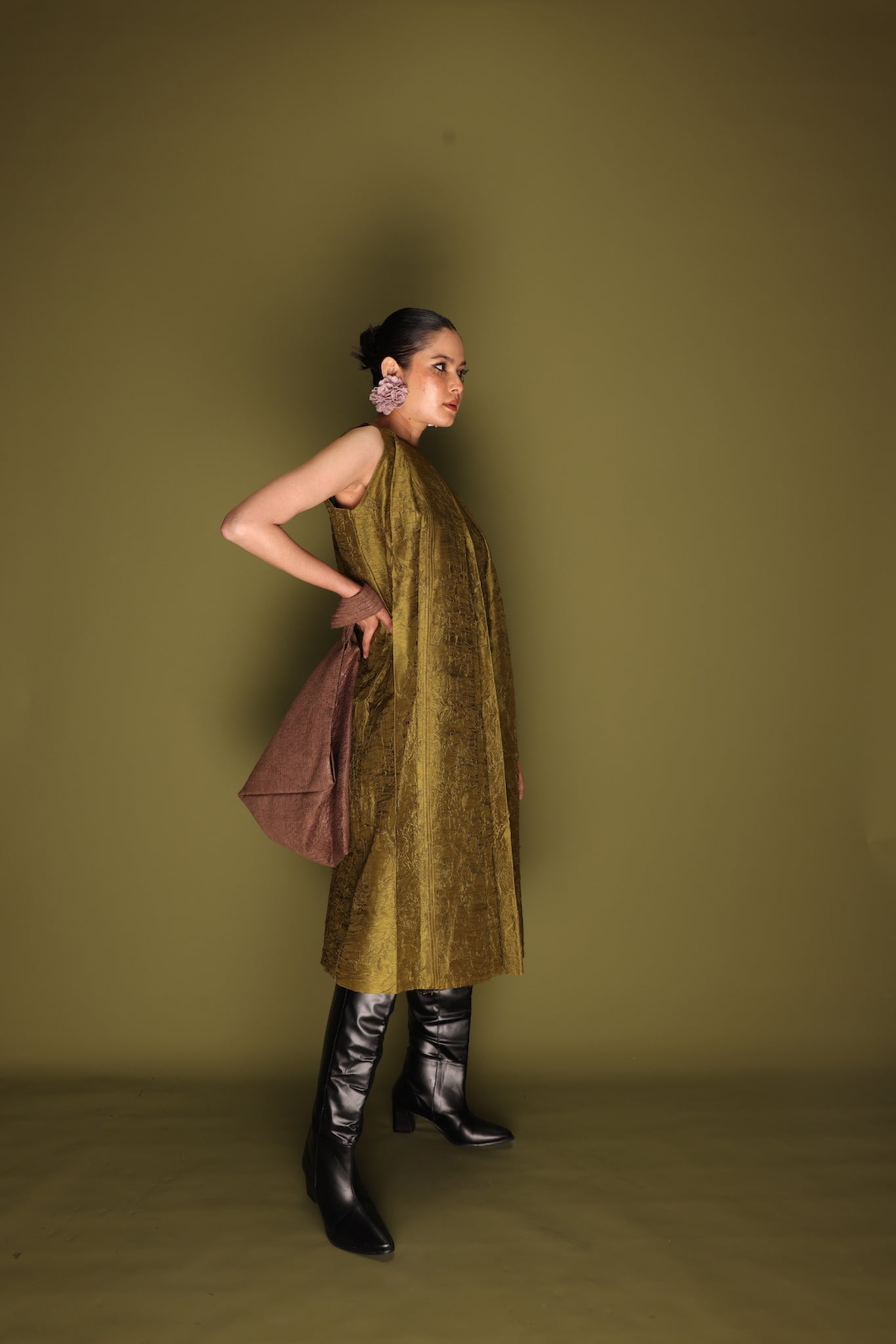 Stone Dress - Moss Green - CiceroniDressesStoique