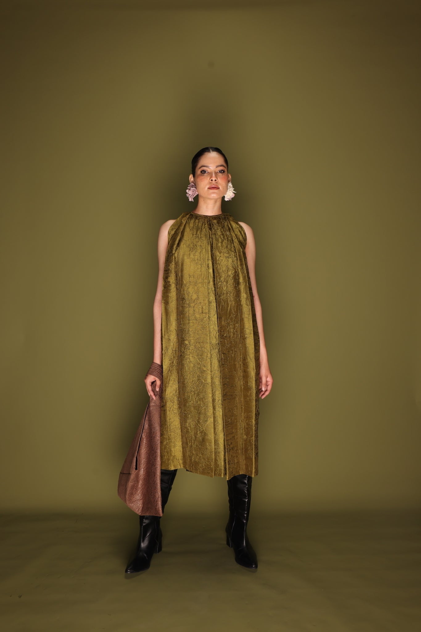 Stone Dress - Moss Green - CiceroniDressesStoique