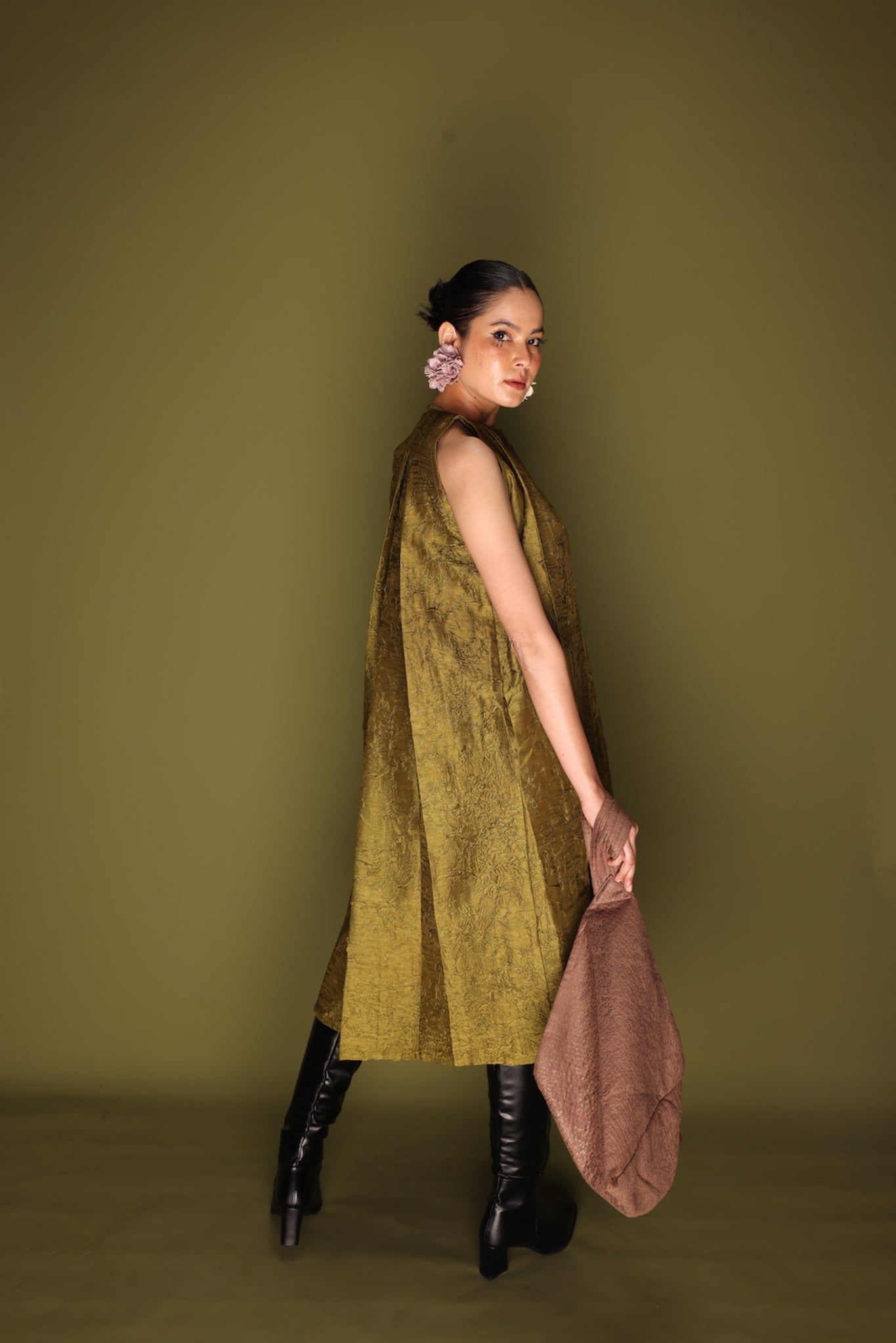 Stone Dress - Moss Green - CiceroniDressesStoique