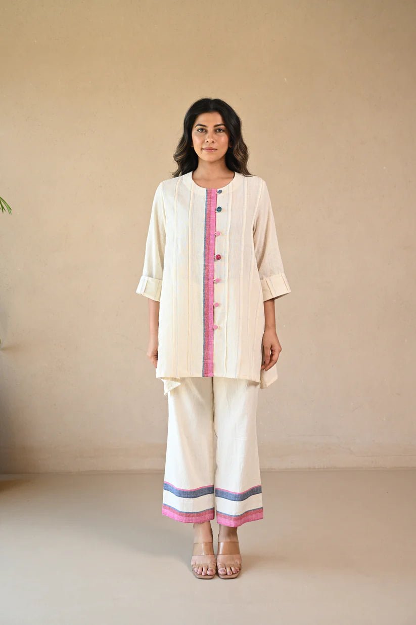 Straight Cut Pant - Natural White - CiceroniPantsRang by Rajvi