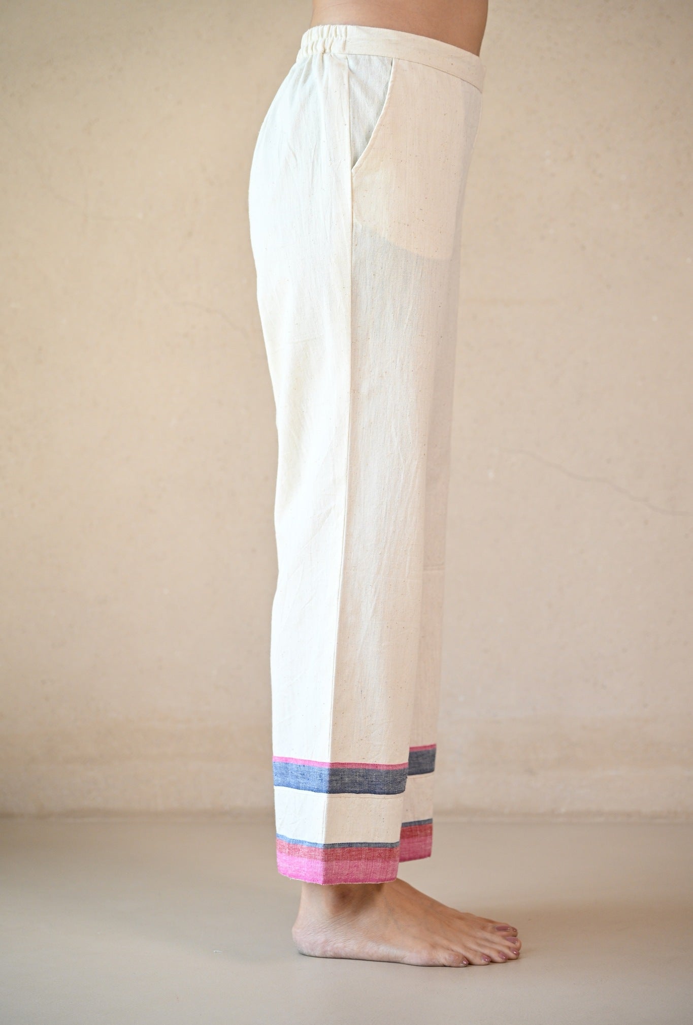 Straight Cut Pant - Natural White - CiceroniPantsRang by Rajvi