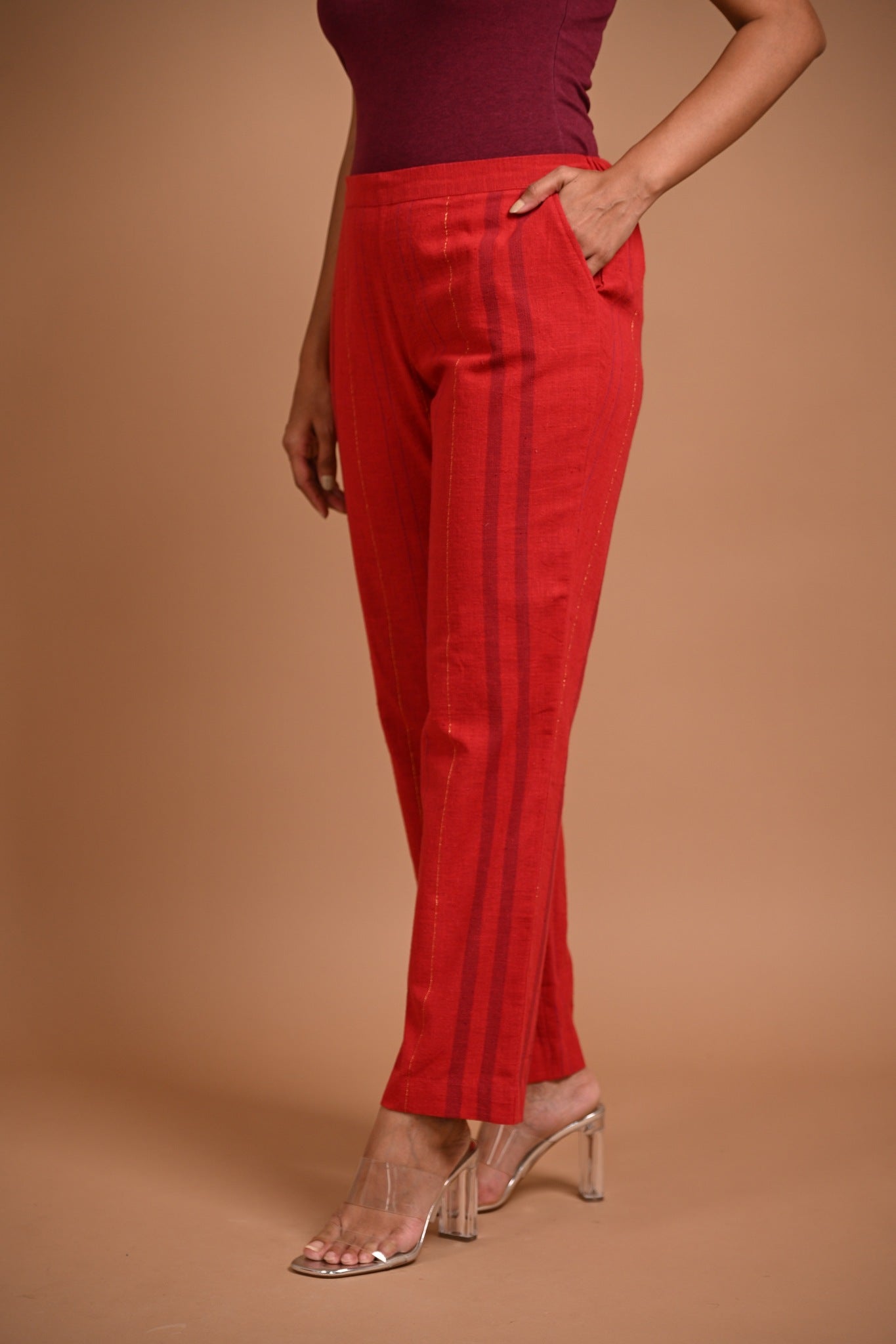 Straight Cut Pants with Pocket - CiceroniPantsRang by Rajvi