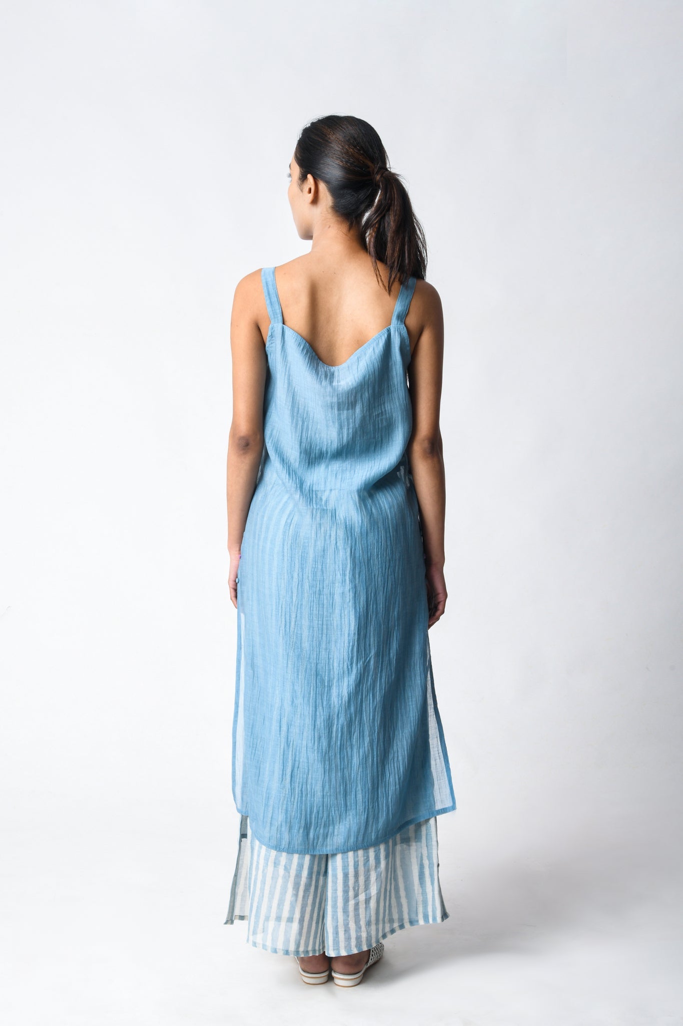 Strap Tunic Sky Co - ord Set - CiceroniKurta Set, Everyday WearJayati Goenka
