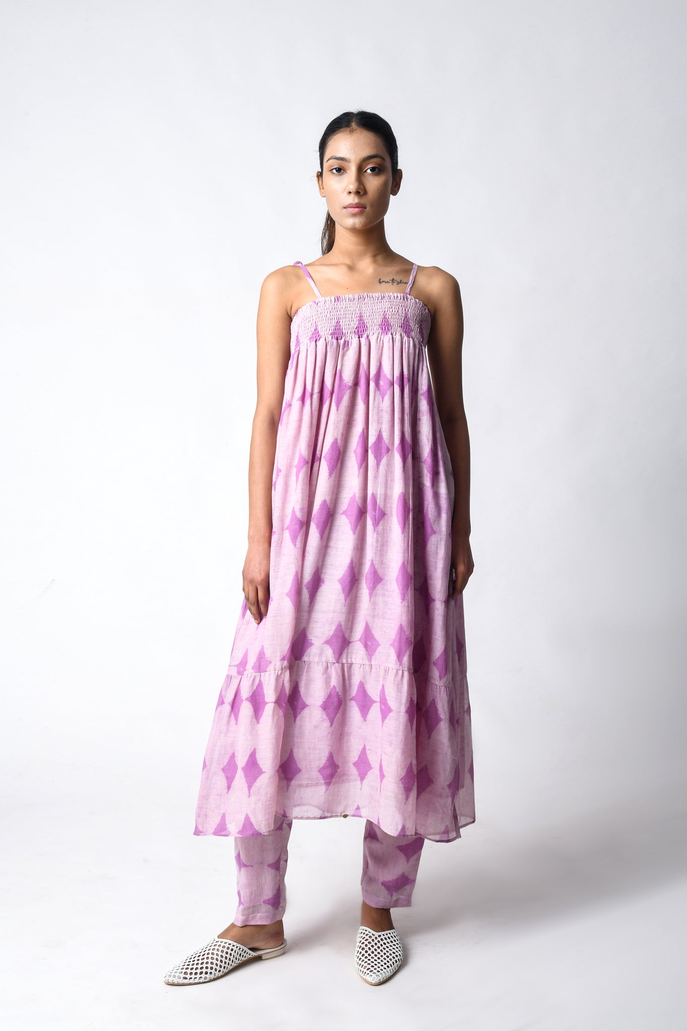 Strappy Plum Co - ord Set - CiceroniKurta Set, Everyday WearJayati Goenka