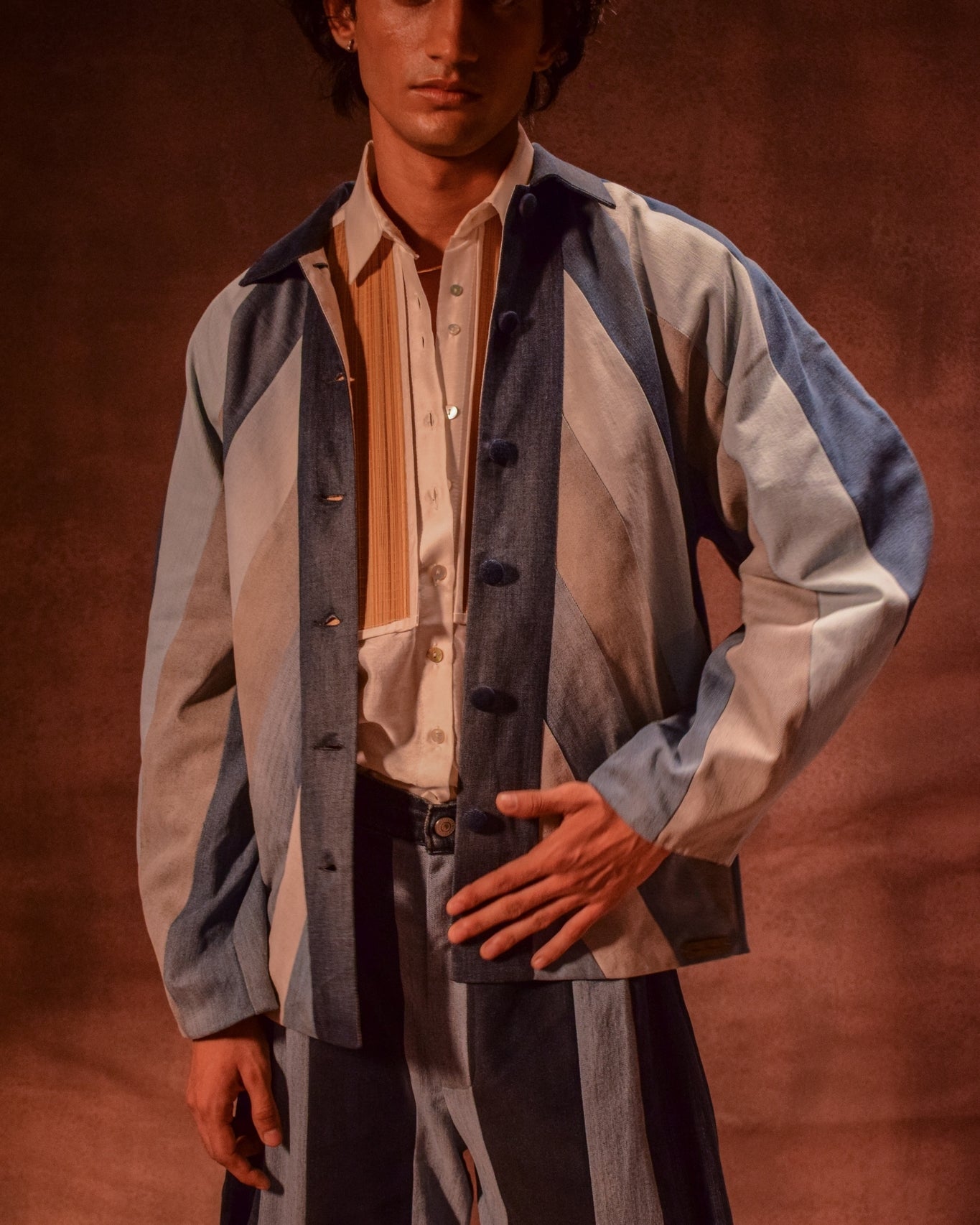 Striped Jacket - CiceroniJacketsAnam Husain