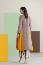 Striped Kurta Set - Hot Pink - CiceroniKurta Set, Festive WearTussah
