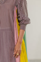 Striped Kurta Set - CiceroniKurta Set, Festive WearTussah