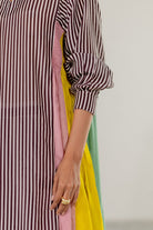 Striped Kurta Set - CiceroniKurta Set, Festive WearTussah