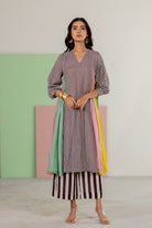 Striped Kurta Set - CiceroniKurta Set, Festive WearTussah