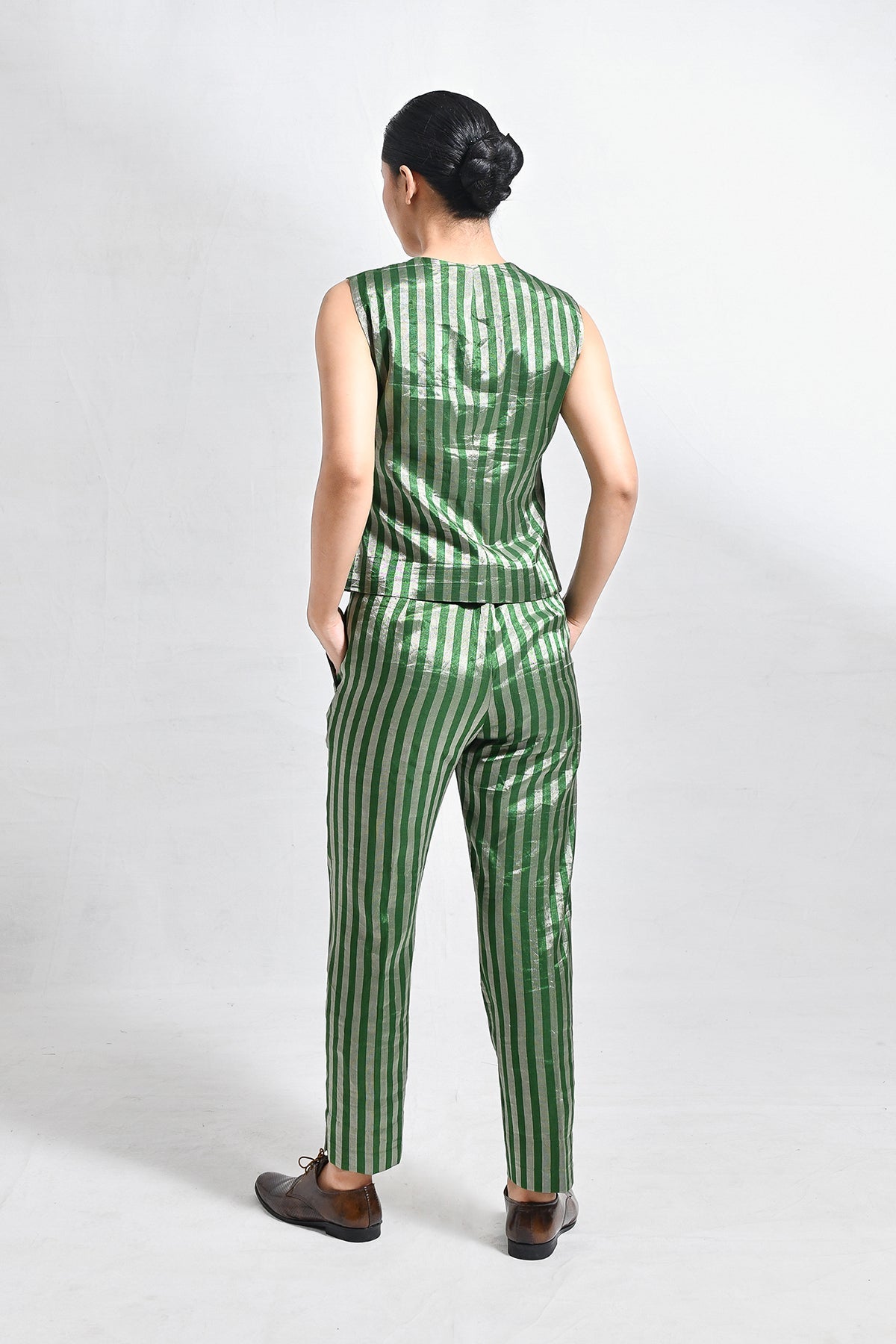 Striped Tissue Waist - Coat Co - ord (Set of 2) - CiceroniCo - ord SetHiranya