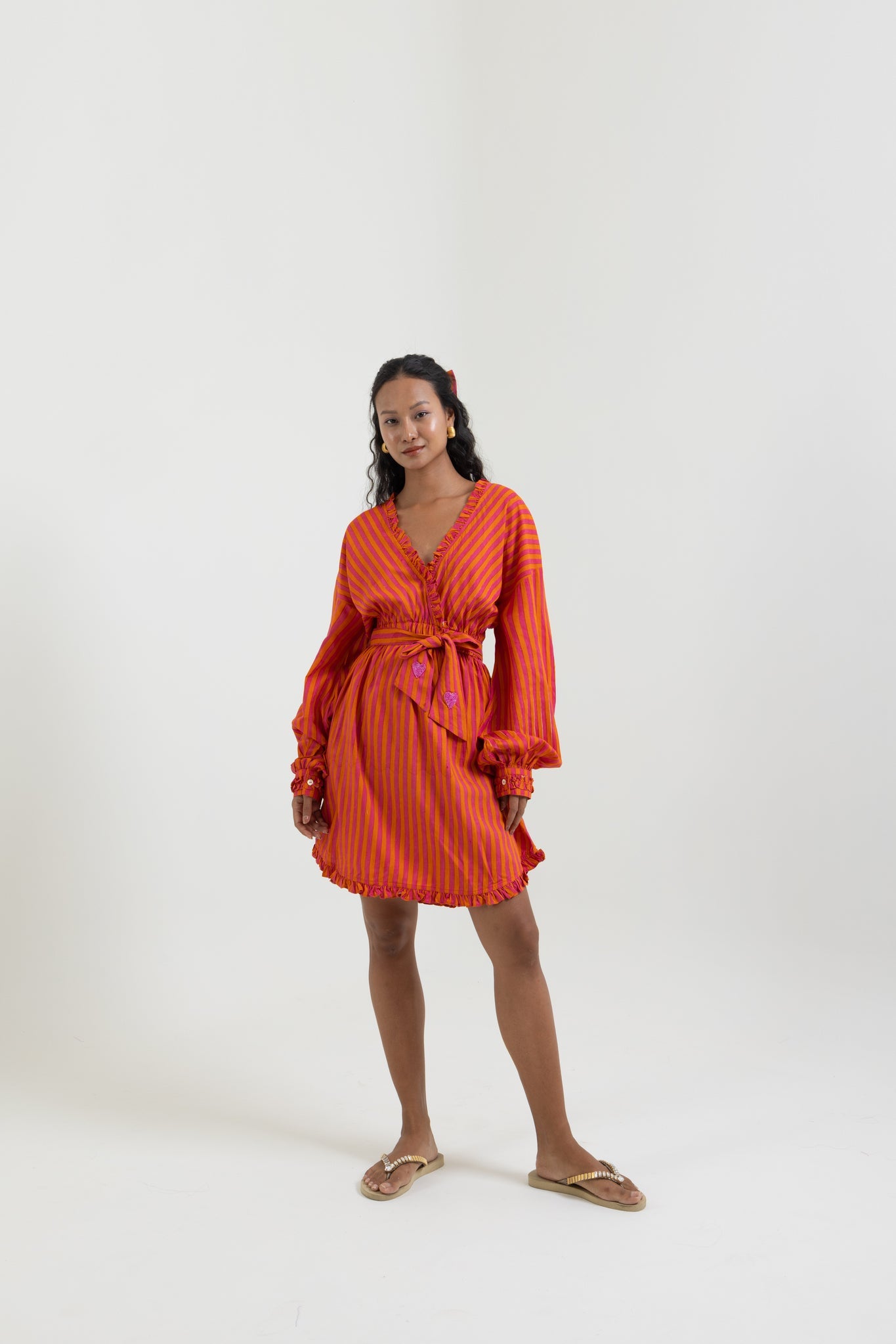 Stripes Dress With Belt - CiceroniDressesLabel Sugar