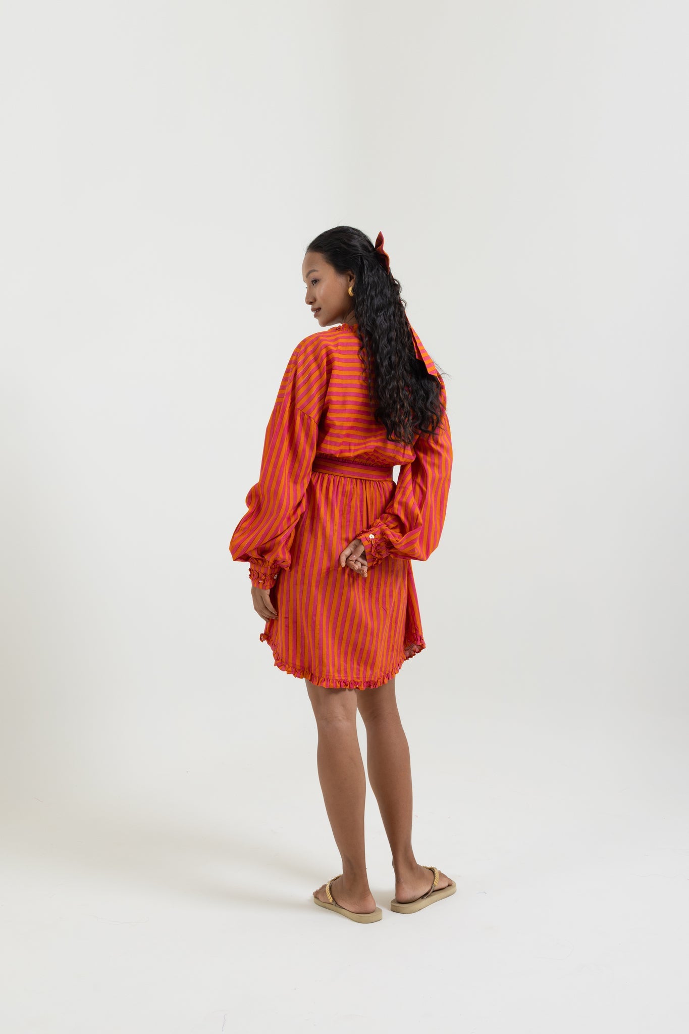 Stripes Dress With Belt - CiceroniDressesLabel Sugar