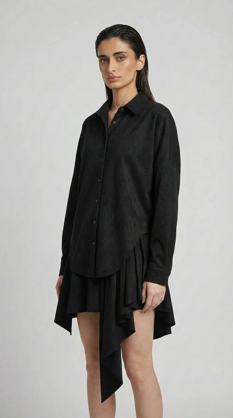 Suede Oversized Shirt - CiceroniShirtPriyanca Khanna