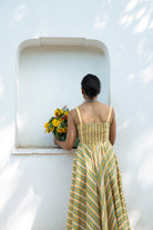 Summee Sundress - Yellow and Blue Stripes - CiceroniDressesShaivyaa