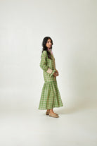 Summer Leaf Block Printed Dress - CiceroniDressPants and Pajamas