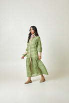 Summer Leaf Block Printed Dress - CiceroniDressPants and Pajamas