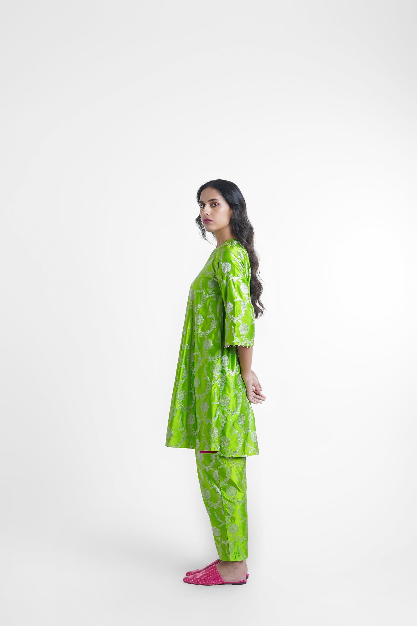 Sunheri Kurta Set in Green - CiceroniKurta Set, Festive WearShriya Singhi