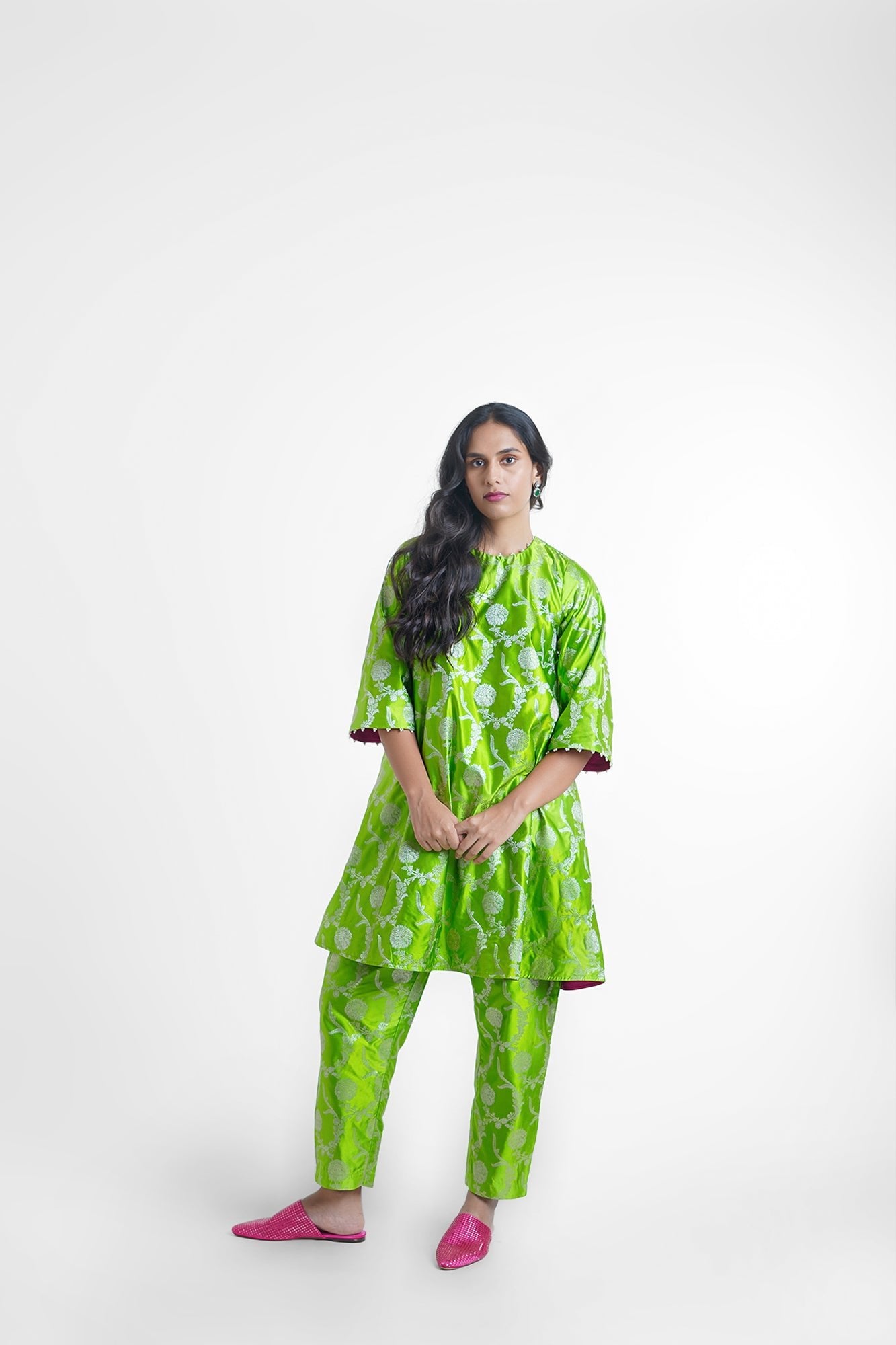 Sunheri Kurta Set in Green - CiceroniKurta Set, Festive WearShriya Singhi