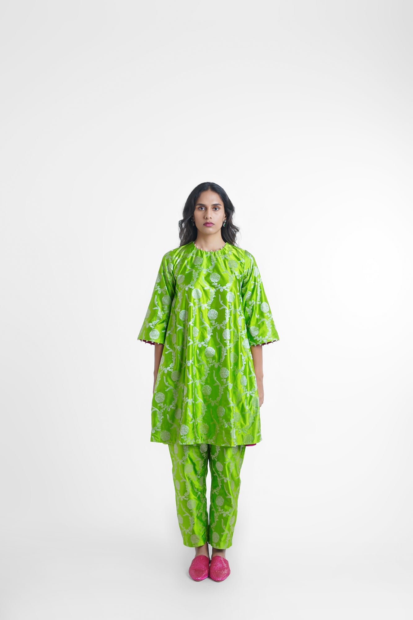 Sunheri Kurta Set in Green - CiceroniKurta Set, Festive WearShriya Singhi