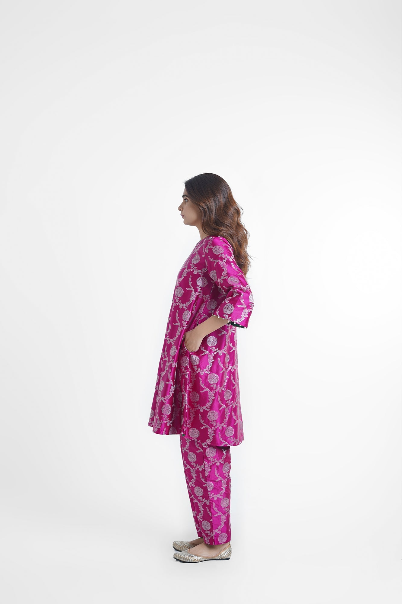 Sunheri Kurta Set in Pink - CiceroniKurta Set, Festive WearShriya Singhi