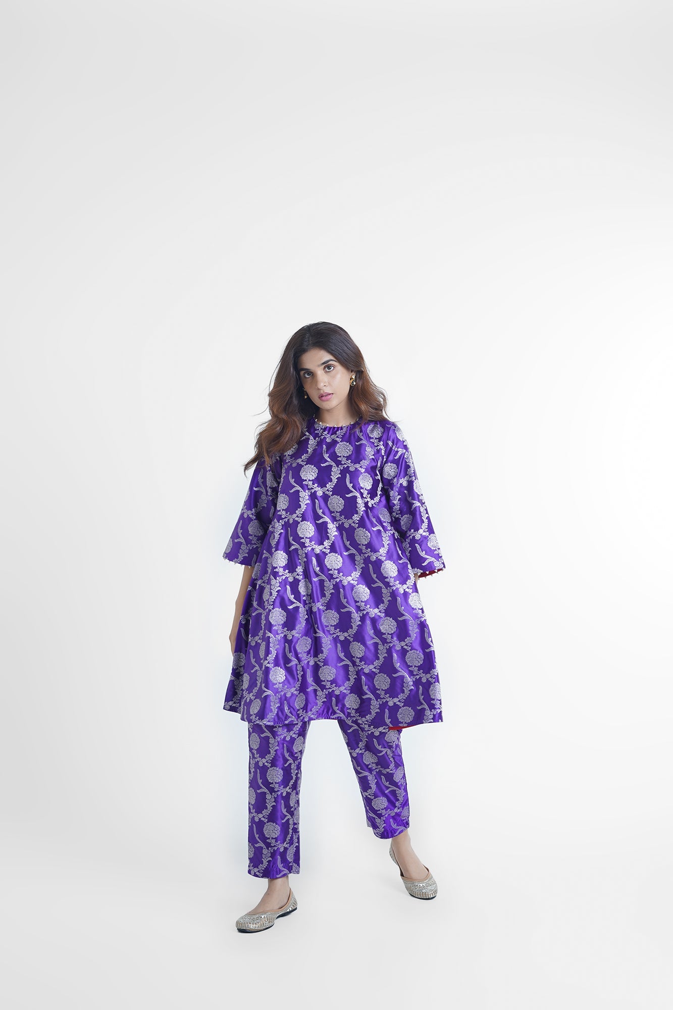 Sunheri Kurta Set in Purple - CiceroniKurta Set, Festive WearShriya Singhi