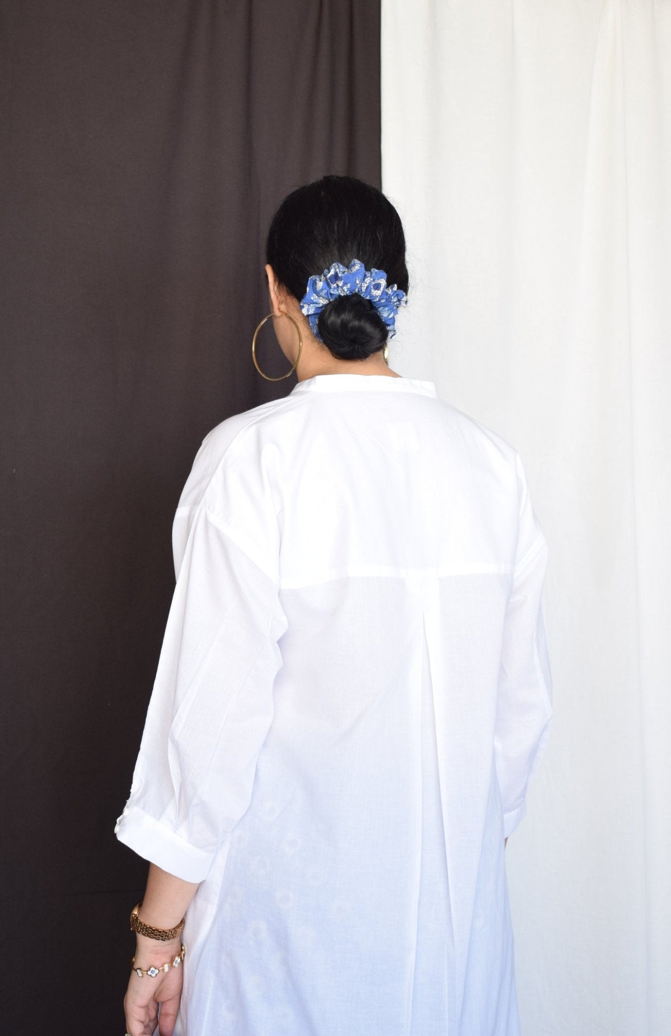 Sunkissed White Anti - fit Kurta with Placket - CiceroniKurta, Everyday WearHouse of Moxa