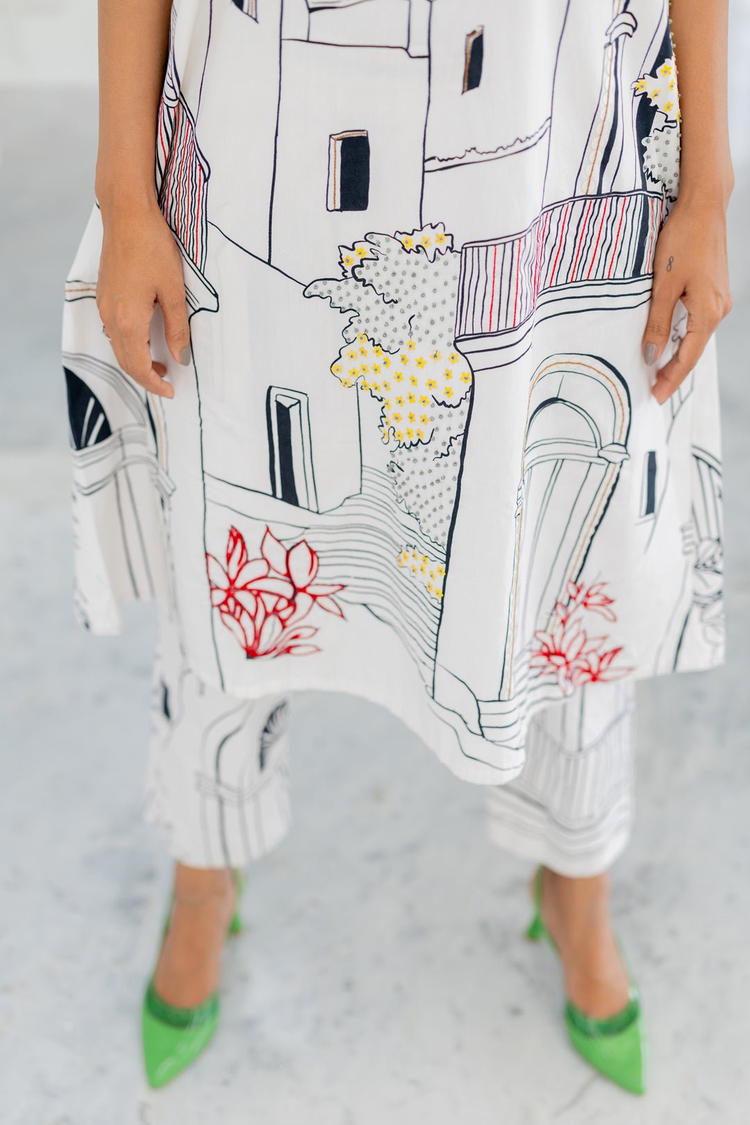 Sunlit Vistas Embroidered Kurta Set - CiceroniKurta Set, Everyday WearSilai Studio