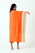 Sunset Orange Nante - Scarf Kaftan Dress - CiceroniDressesMadder Much