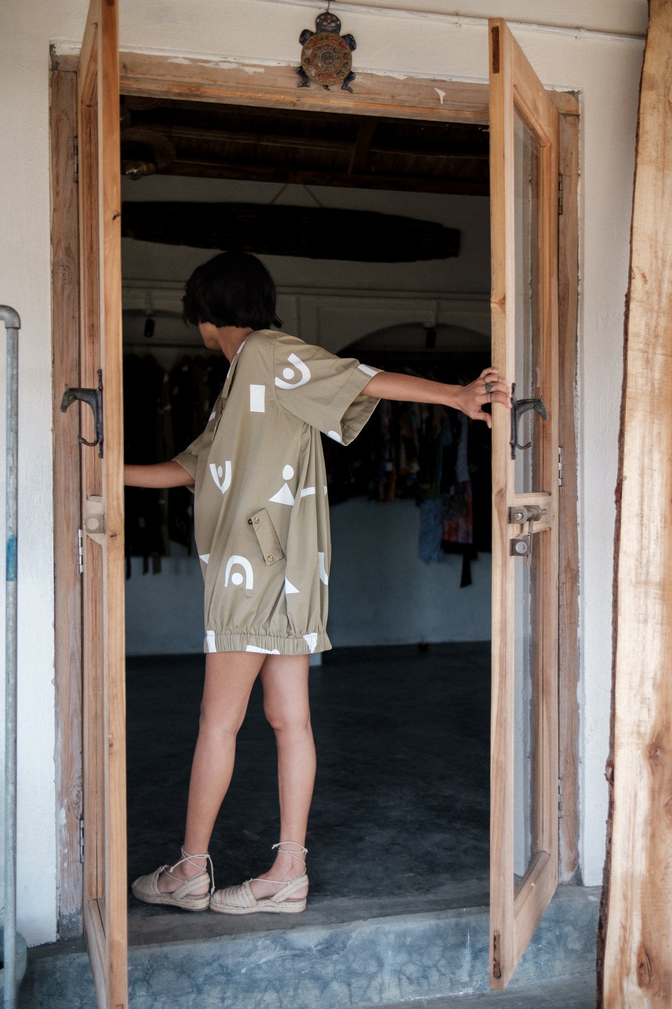 Sydney Shift Dress - Triangle Print - CiceroniDressesThe Terra Tribe