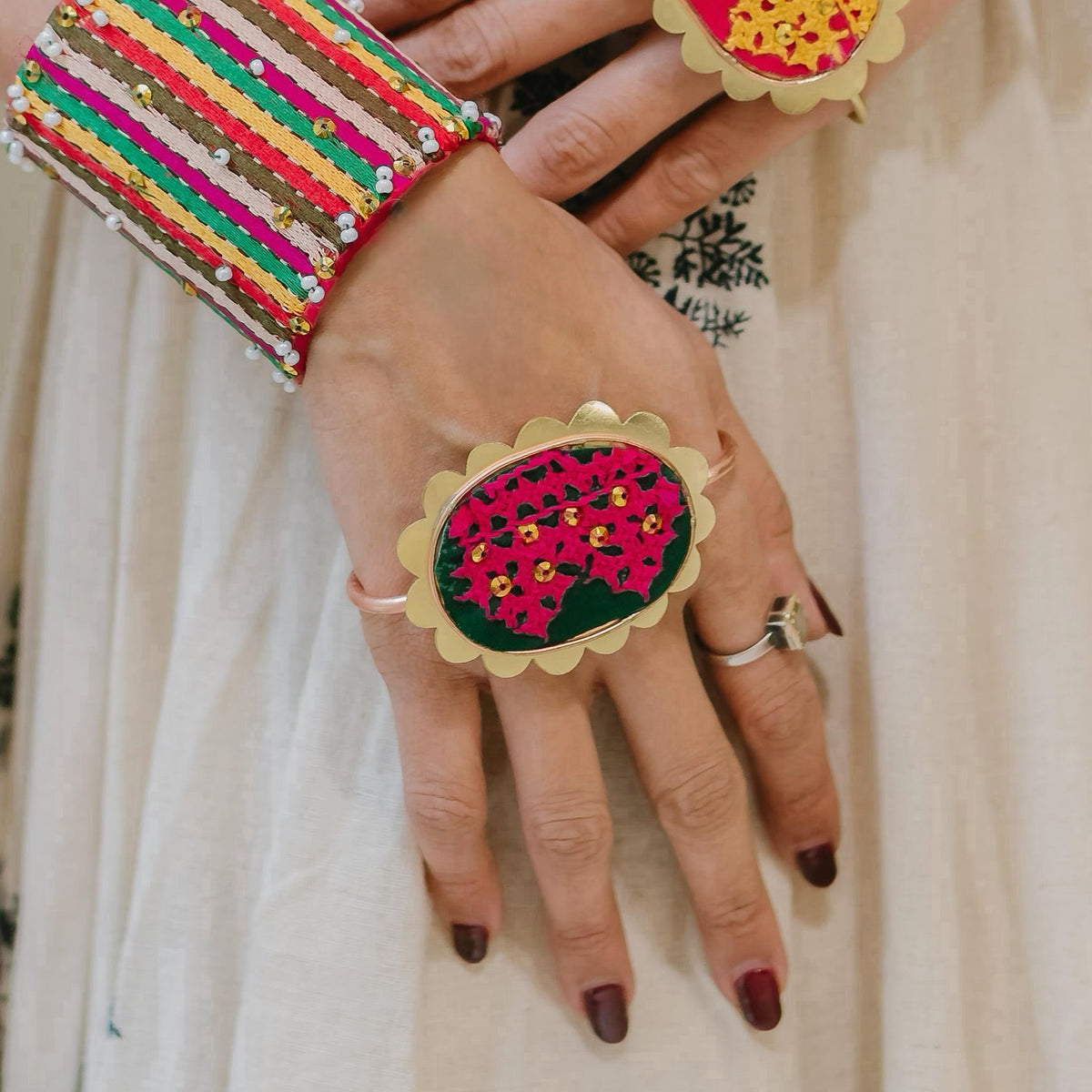 Taal Palm Harness - Pink Green - CiceroniBraceletsBy Nirjari