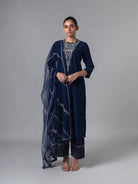 Tabanan Indigo Dupatta - CiceroniDupattaShades of India