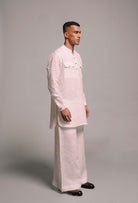 Taj Linen Saif Kurta Set - CiceroniCo - ord SetSaphed