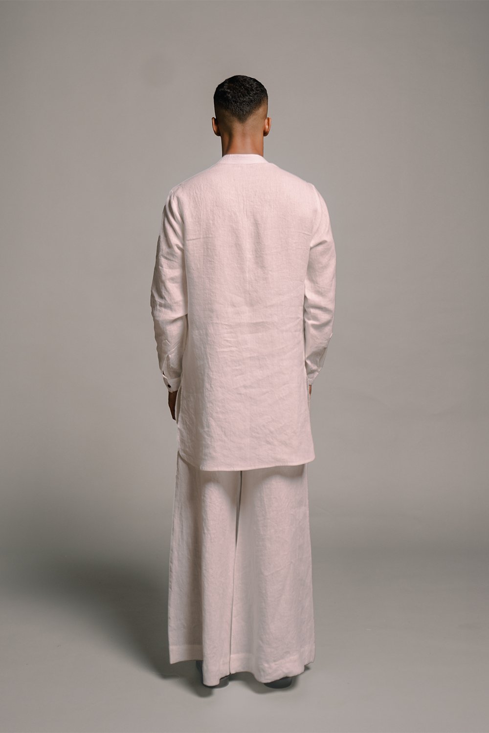 Taj Linen Saif Kurta Set - CiceroniCo - ord SetSaphed