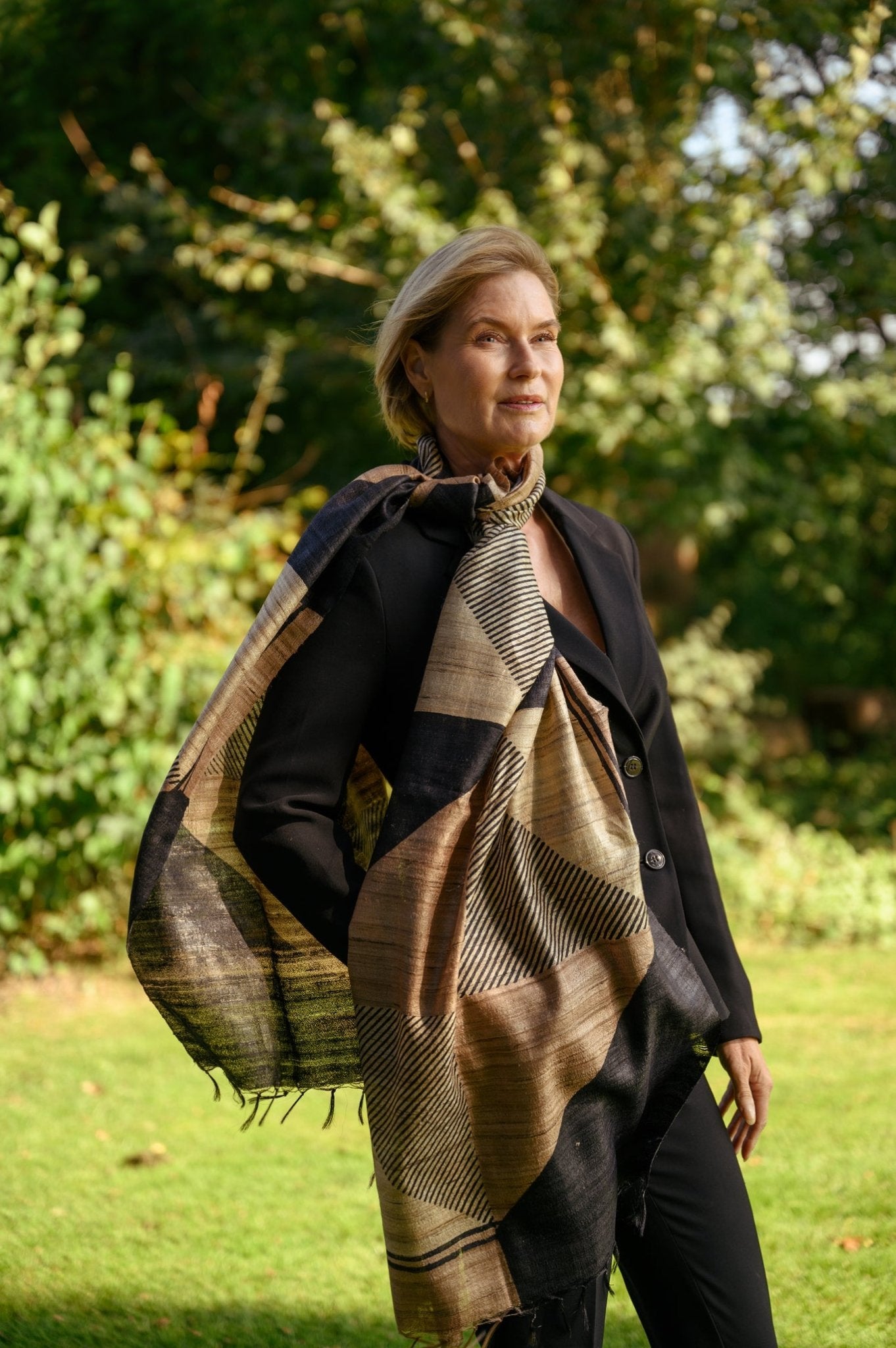 Talc Peace Silk Scarf - CiceroniScarfAeshaane