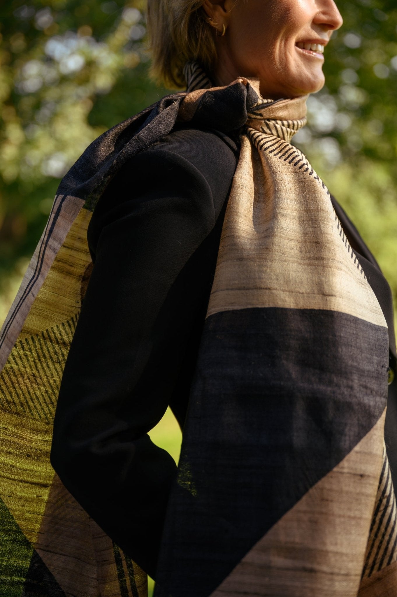 Talc Peace Silk Scarf - CiceroniScarfAeshaane