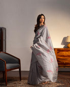 Tarana - Light Grey - CiceroniSareeIra