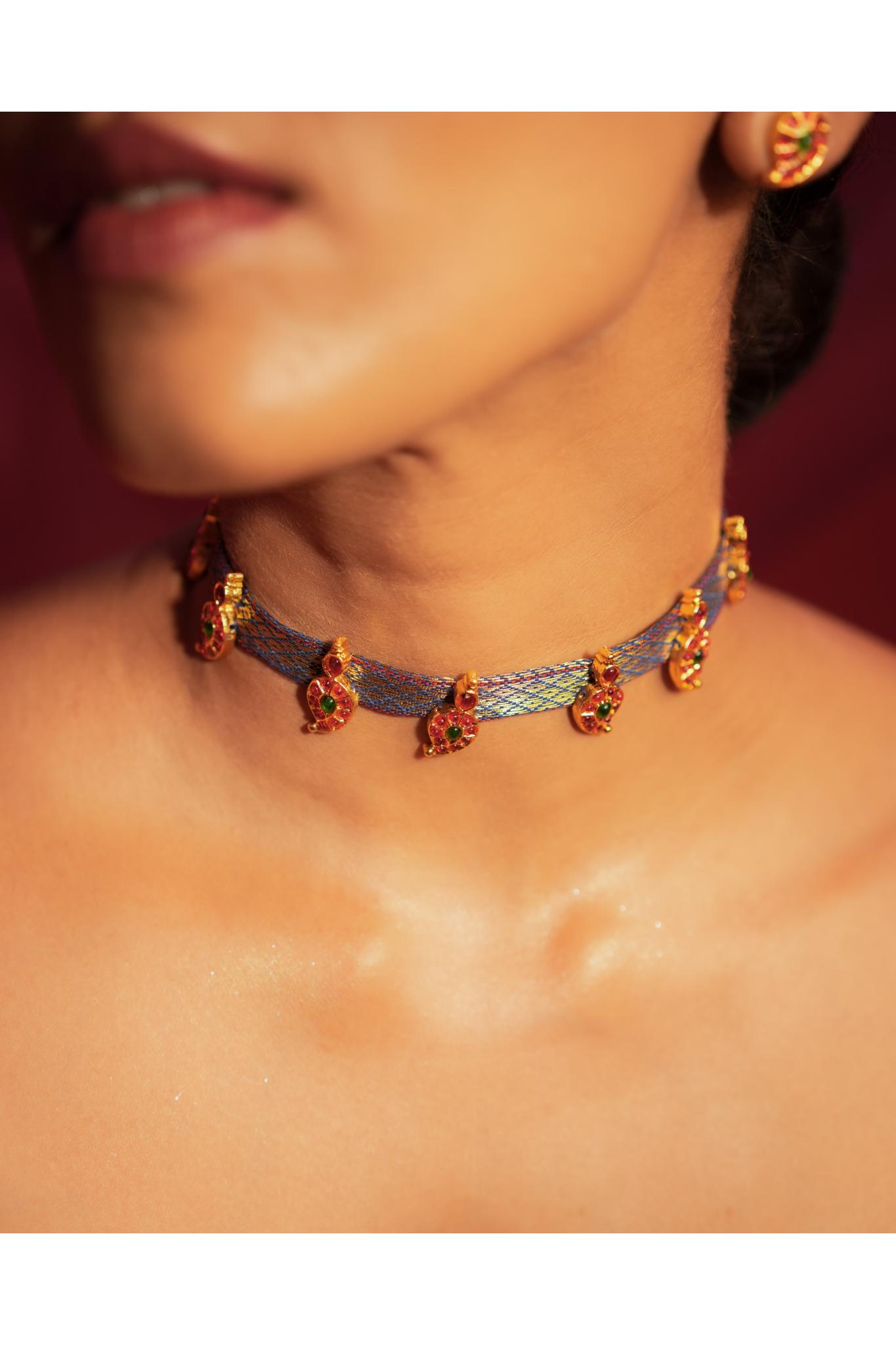 Temple Choker with Brocade - CiceroniChokerAarika
