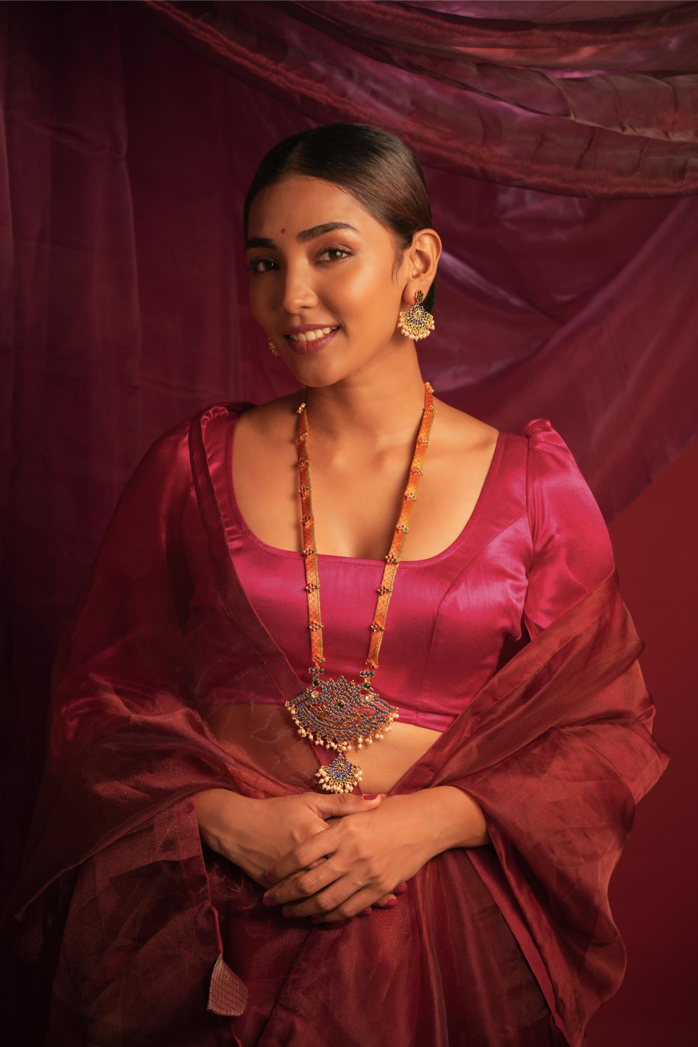 Temple Motif Long Necklace - CiceroniNecklaceAarika