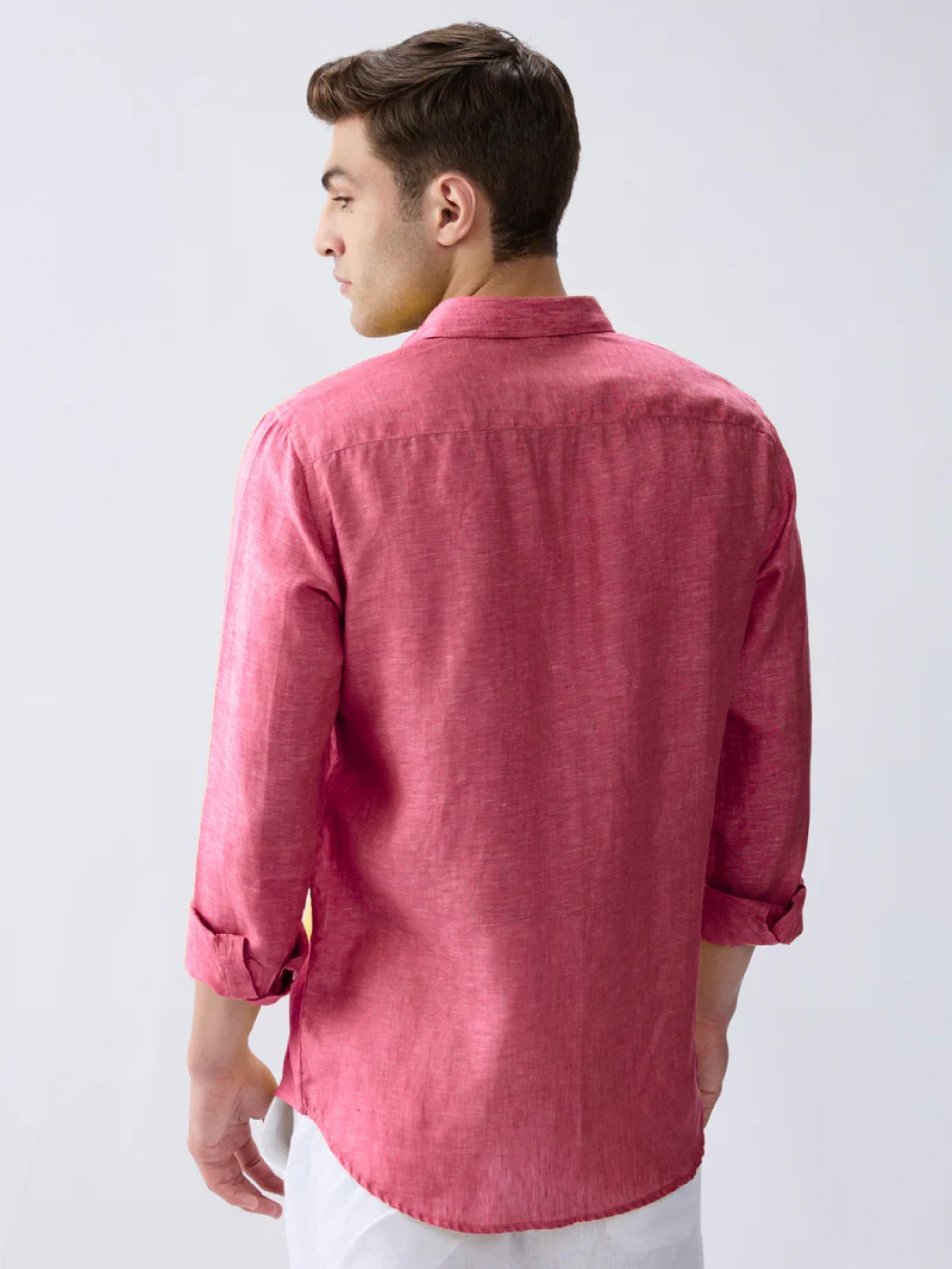 Terracotta Red 100% Pure Linen Shirt - CiceroniMen Shirtsbhrāta