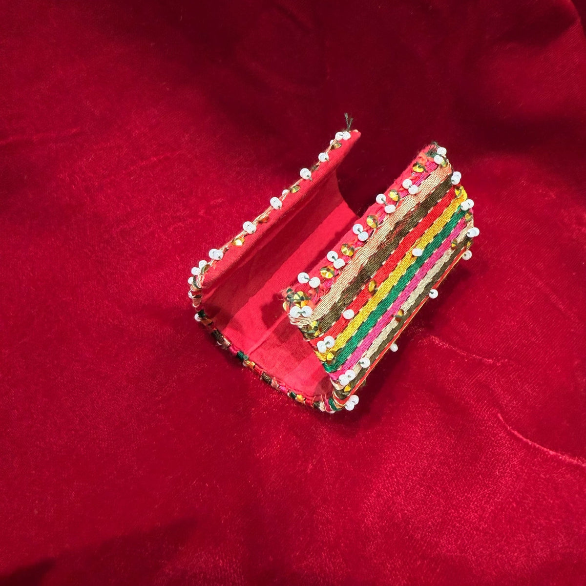 Textile Multi Color Brass Bracelet - Bright - CiceroniBraceletsBy Nirjari