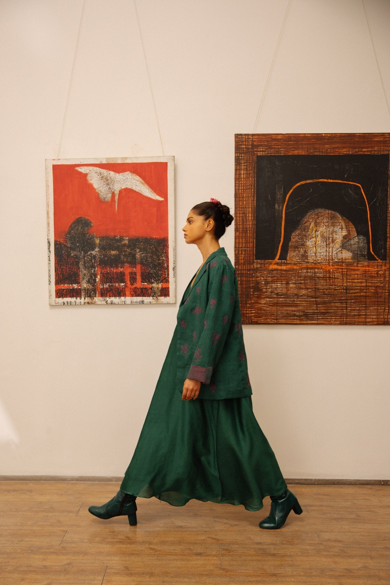 The Audrey Set - Forest Green - CiceroniDressesHiranya