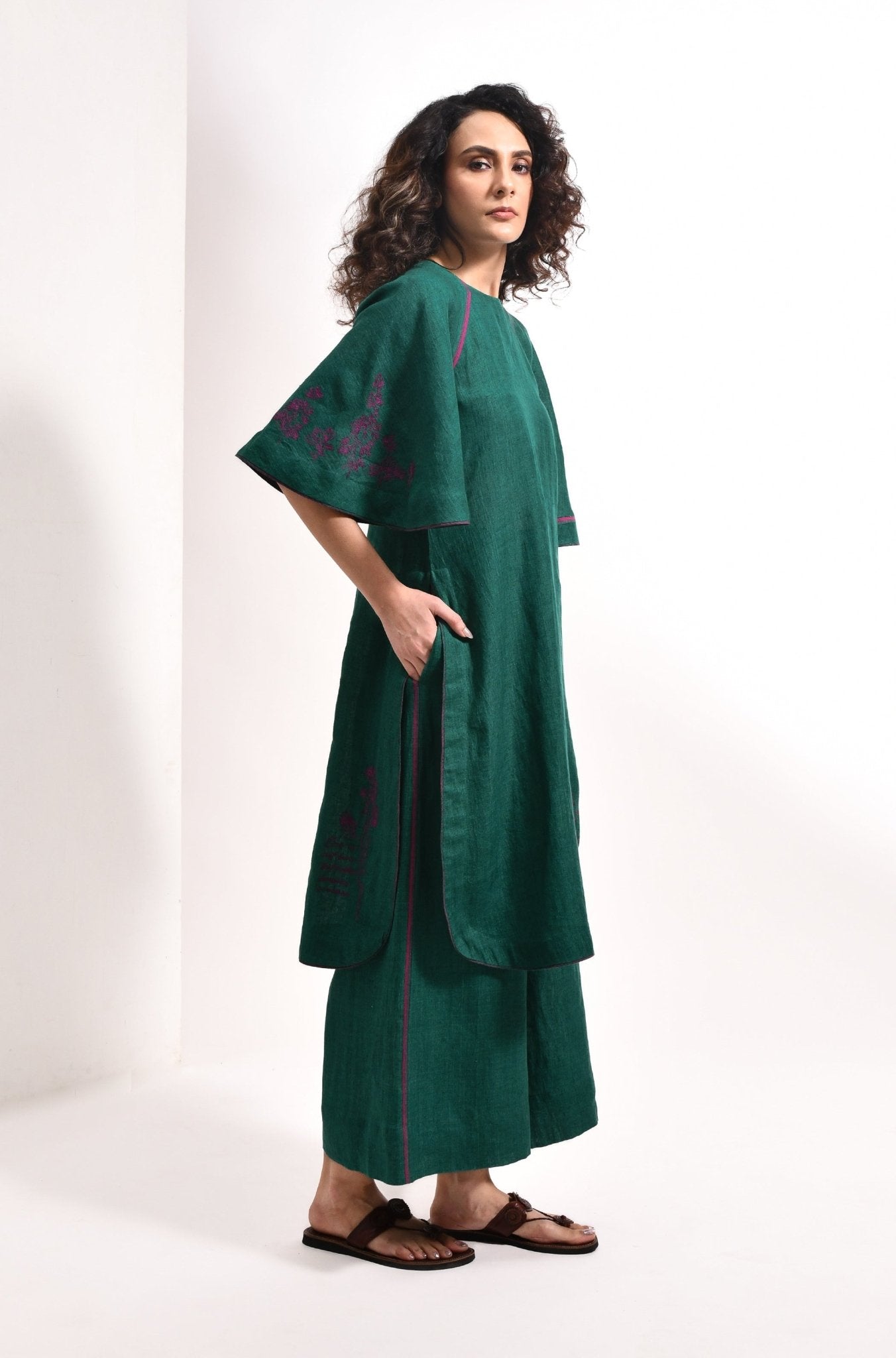 The Bell Set – Forest Green - CiceroniKurta Set, Festive WearHiranya