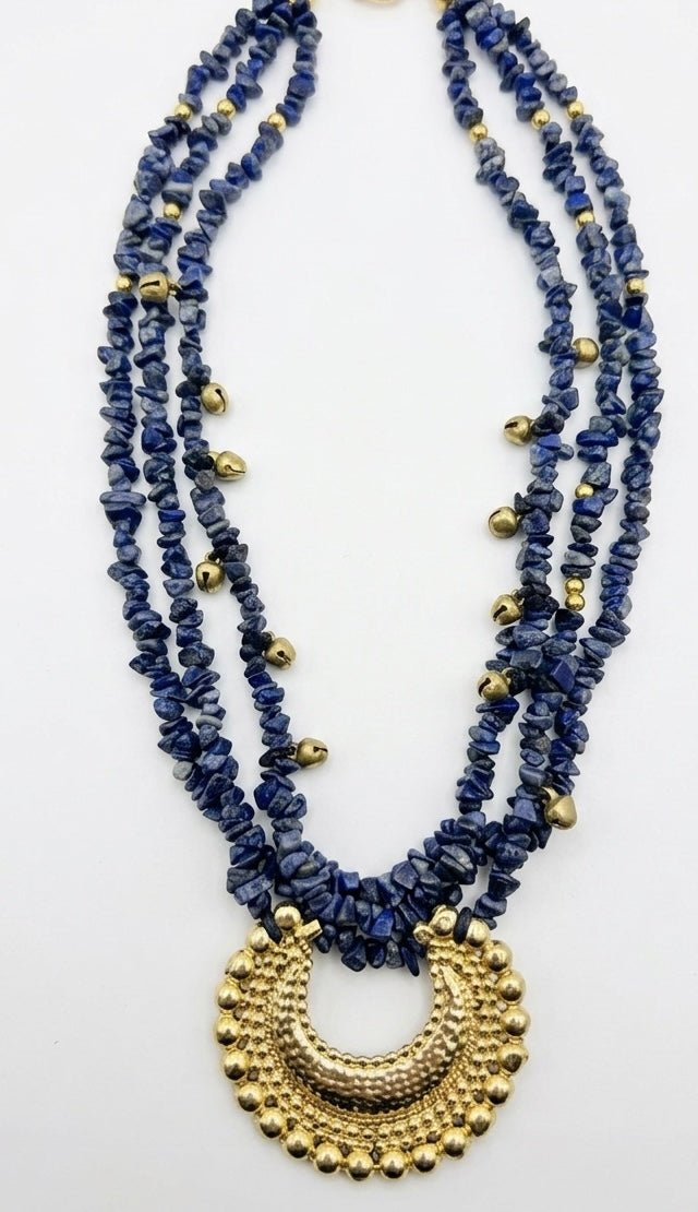 The Indigo Crescent Necklace - CiceroniNecklaceZaza by Somya