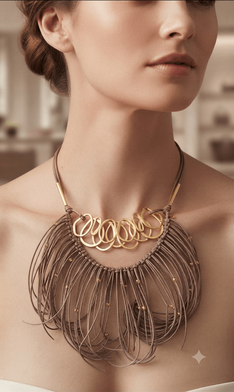 The Scribble Fringe Necklace - CiceroniNecklaceZaza by Somya