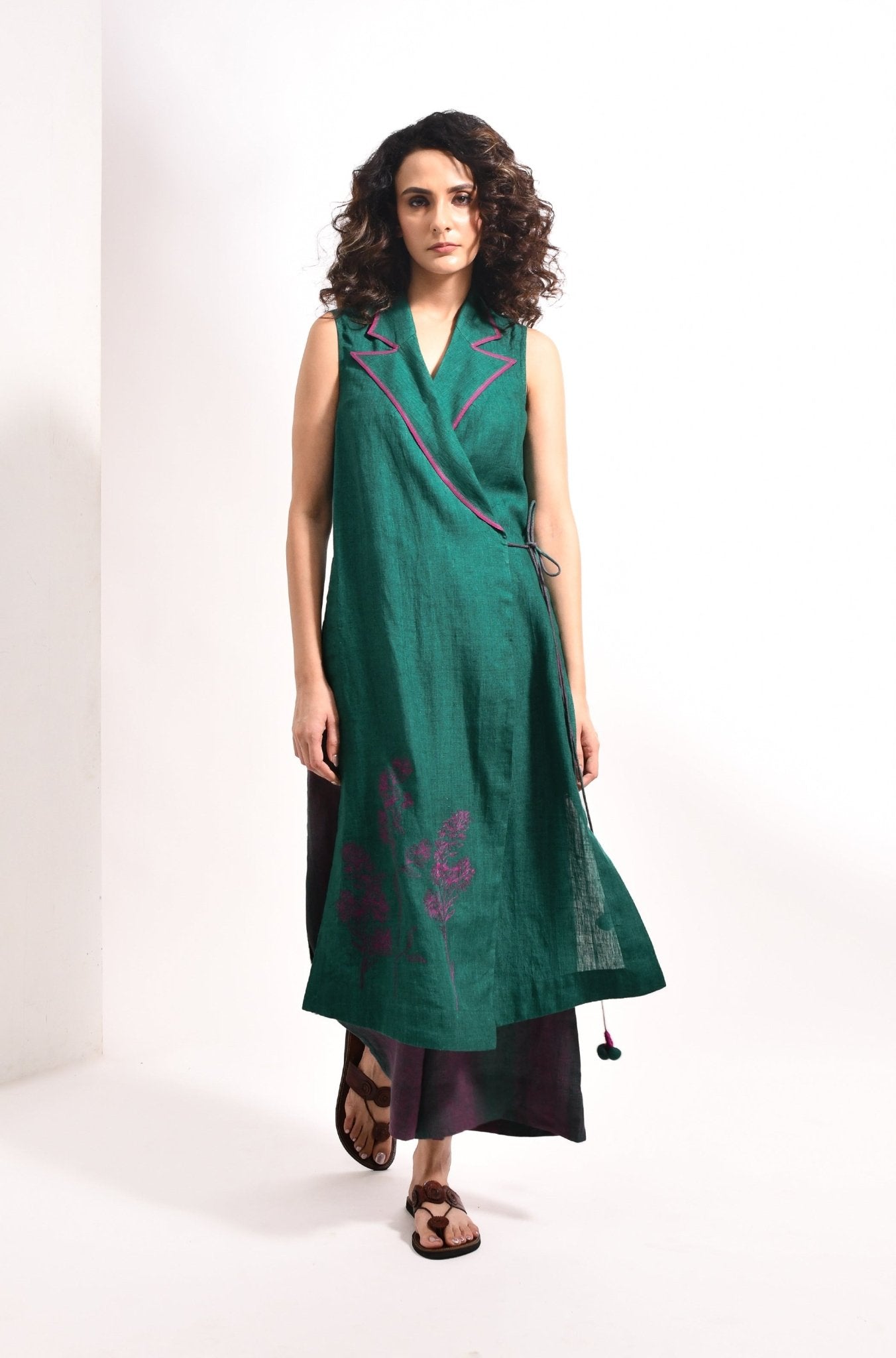 The Simone Set – Forest Green - CiceroniKurta Set, Festive WearHiranya