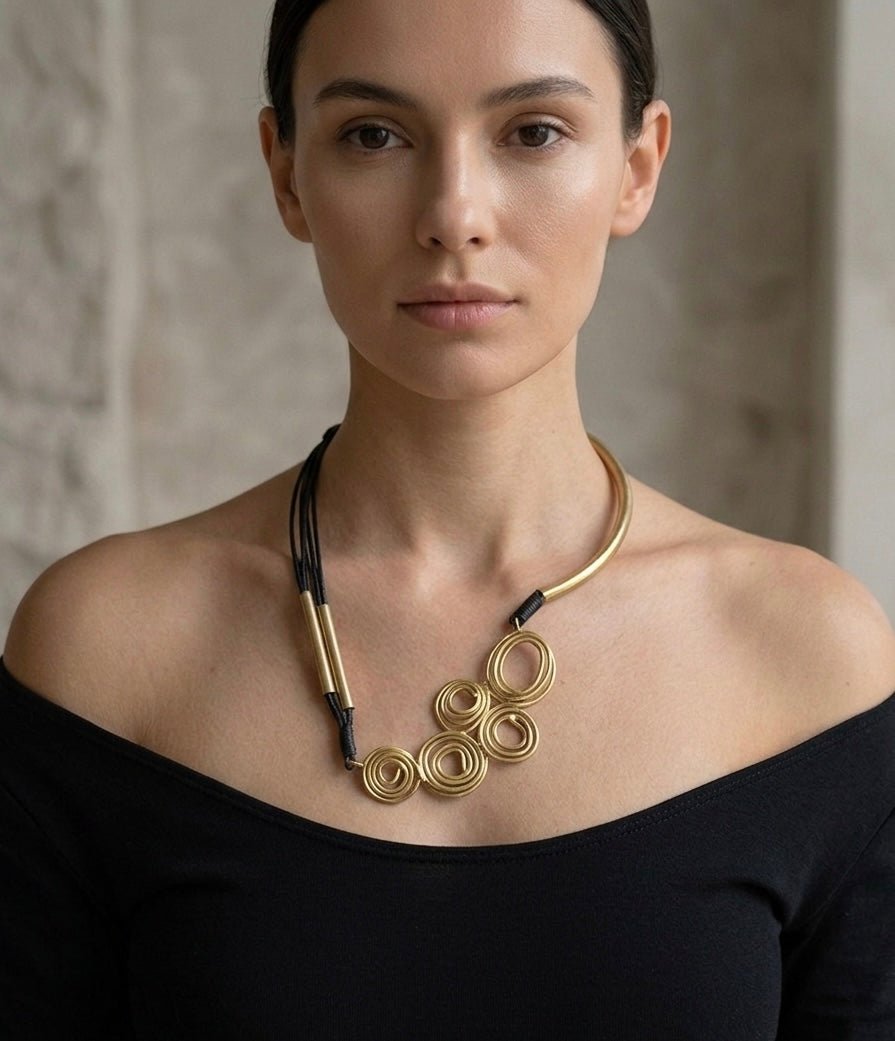 The Spiral Cluster Necklace - CiceroniNecklaceZaza by Somya