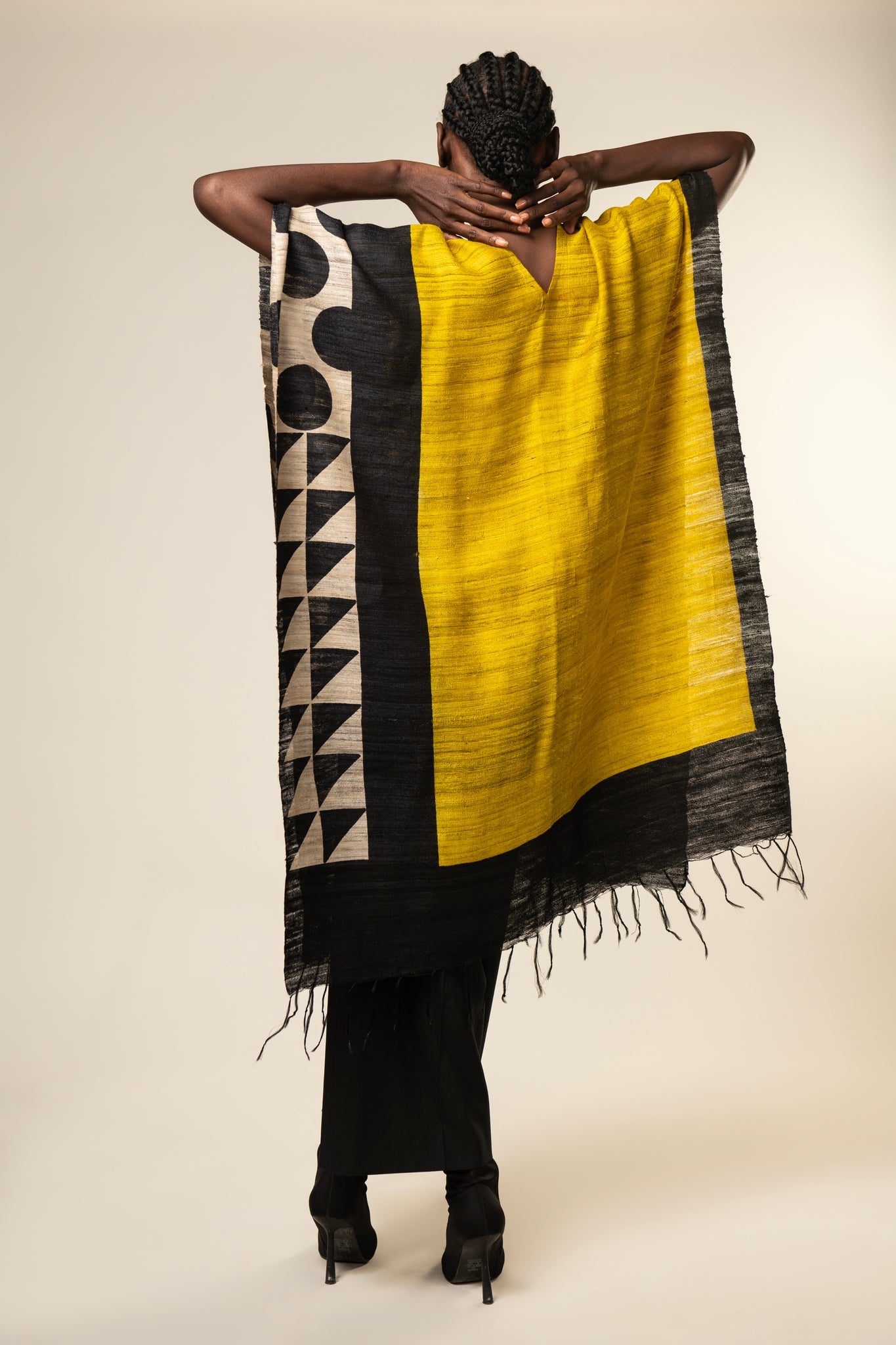 The Sun Tussar Peace Silk 3 in 1 Cape - CiceroniCapeAeshaane