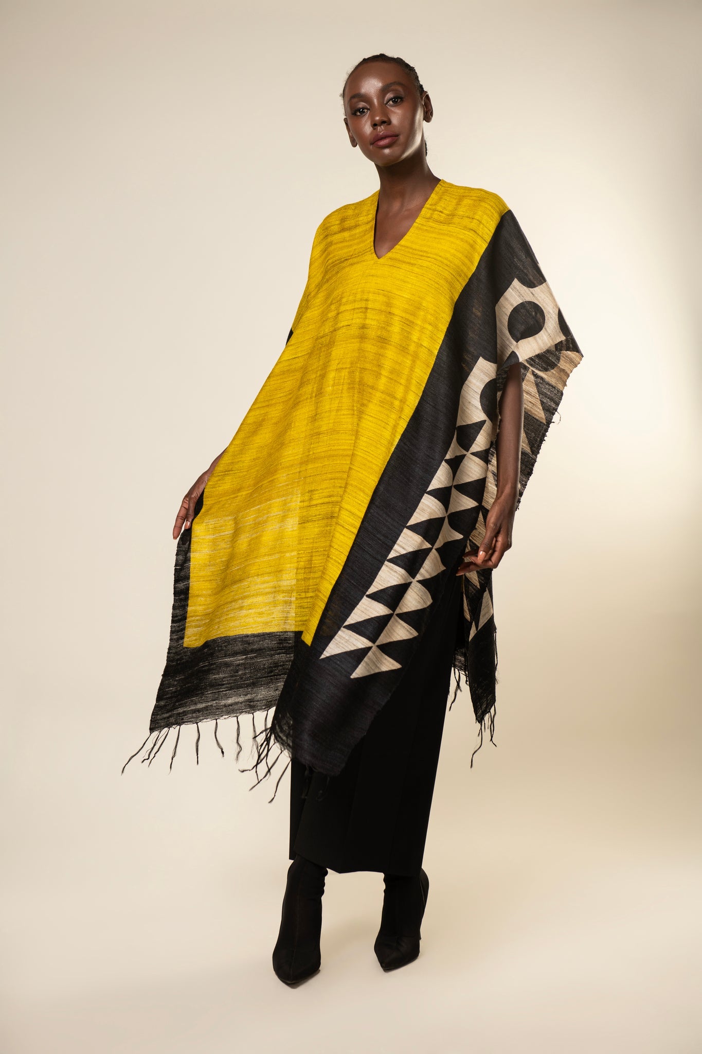 The Sun Tussar Peace Silk 3 in 1 Cape - CiceroniCapeAeshaane